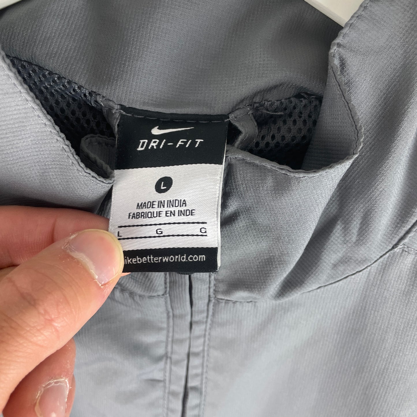 Grå Nike Dri-Fit Løbejakke Windbreaker