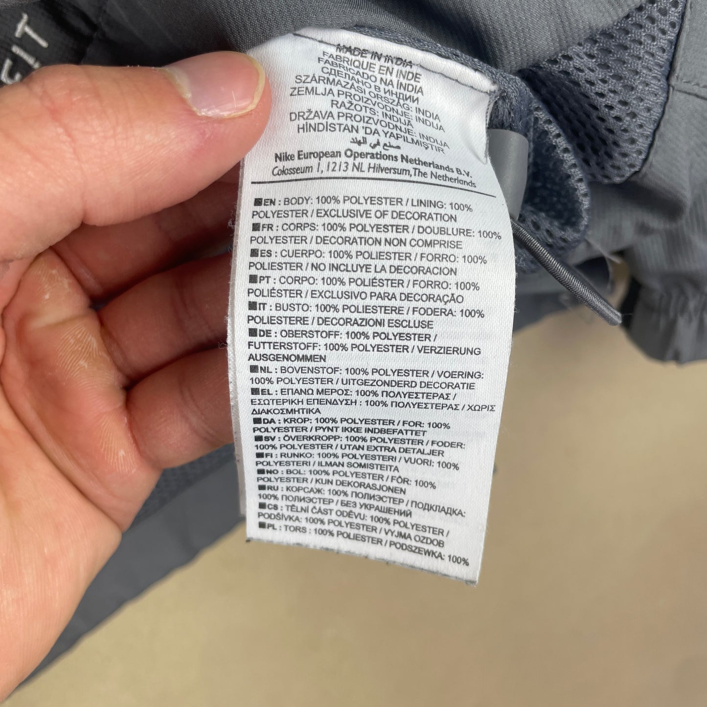 Grå Nike Dri-Fit Løbejakke Windbreaker