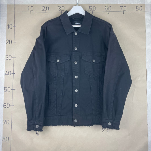 Sort Vintage Denim Jakke Workwear Trucker Style