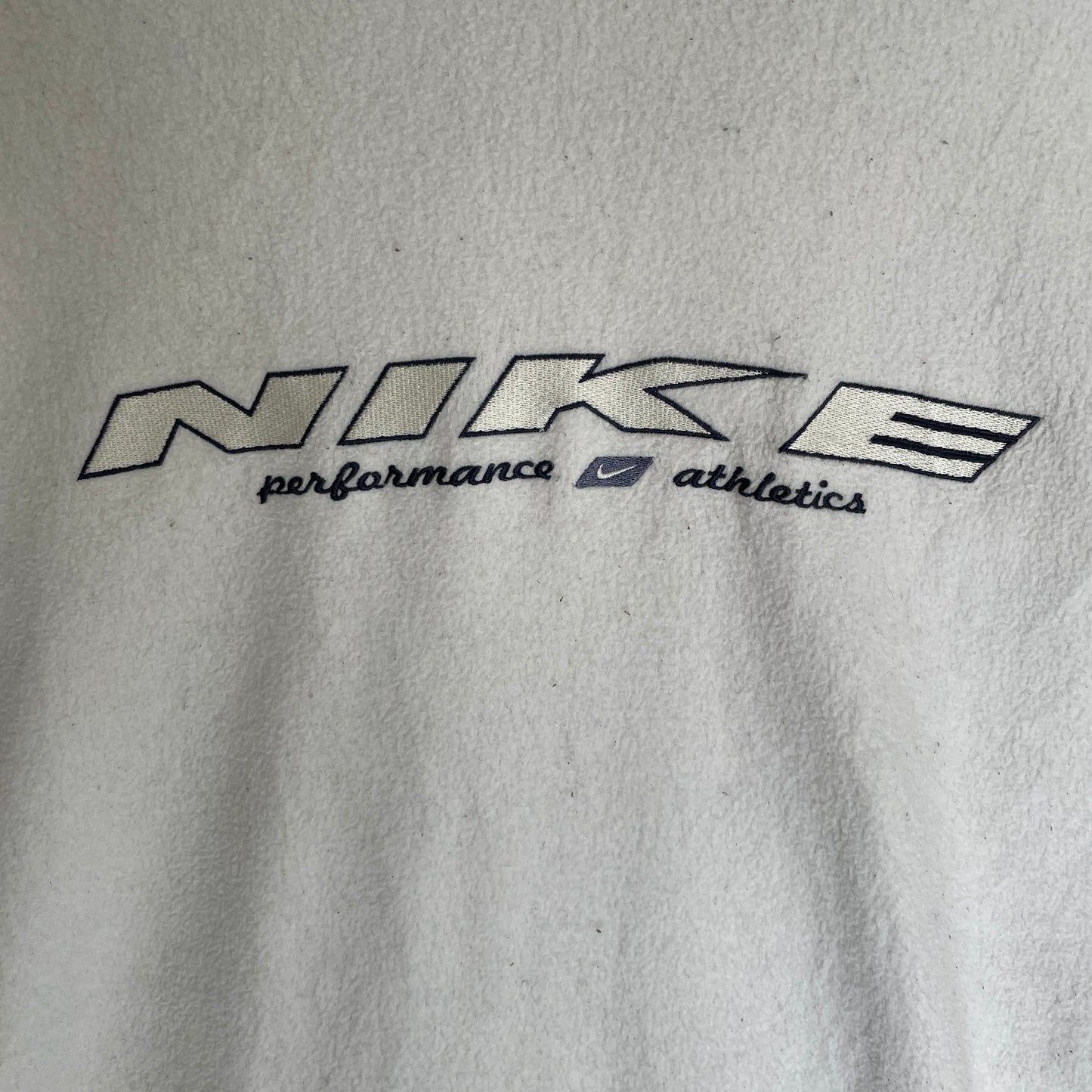 Hvid Vintage Nike Performance Athletics Fleece Hoodie