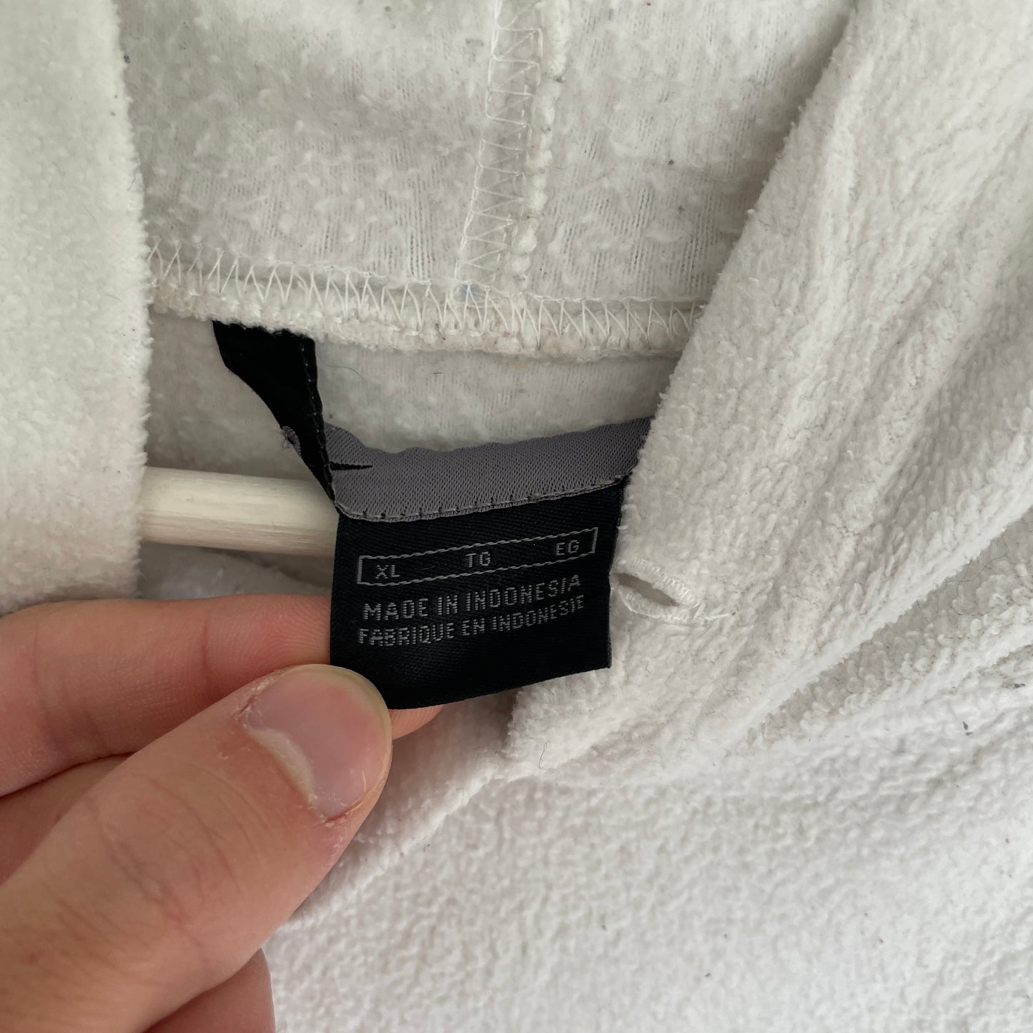 Hvid Vintage Nike Performance Athletics Fleece Hoodie