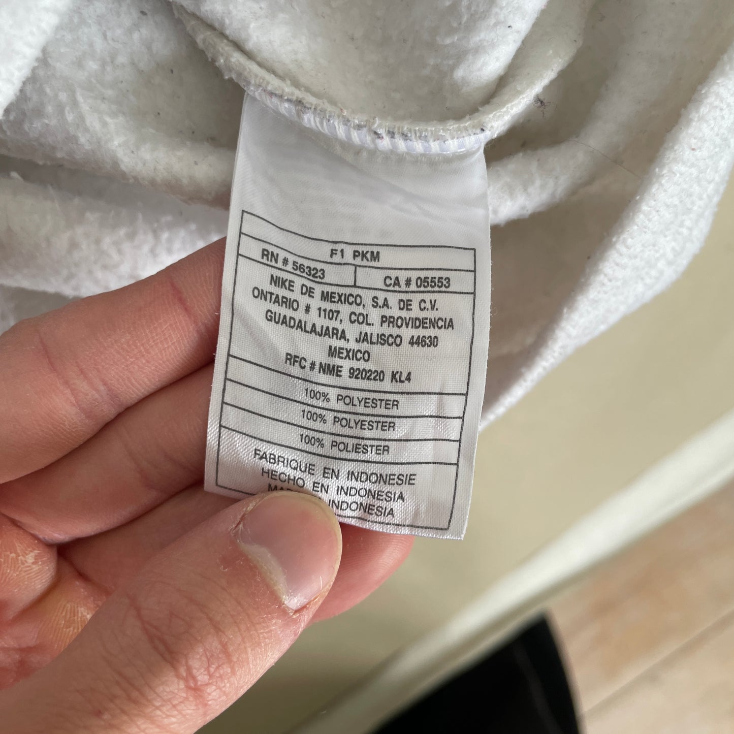 Hvid Vintage Nike Performance Athletics Fleece Hoodie