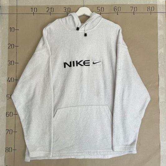 Hvid Nike Logo Fleece Hoodie