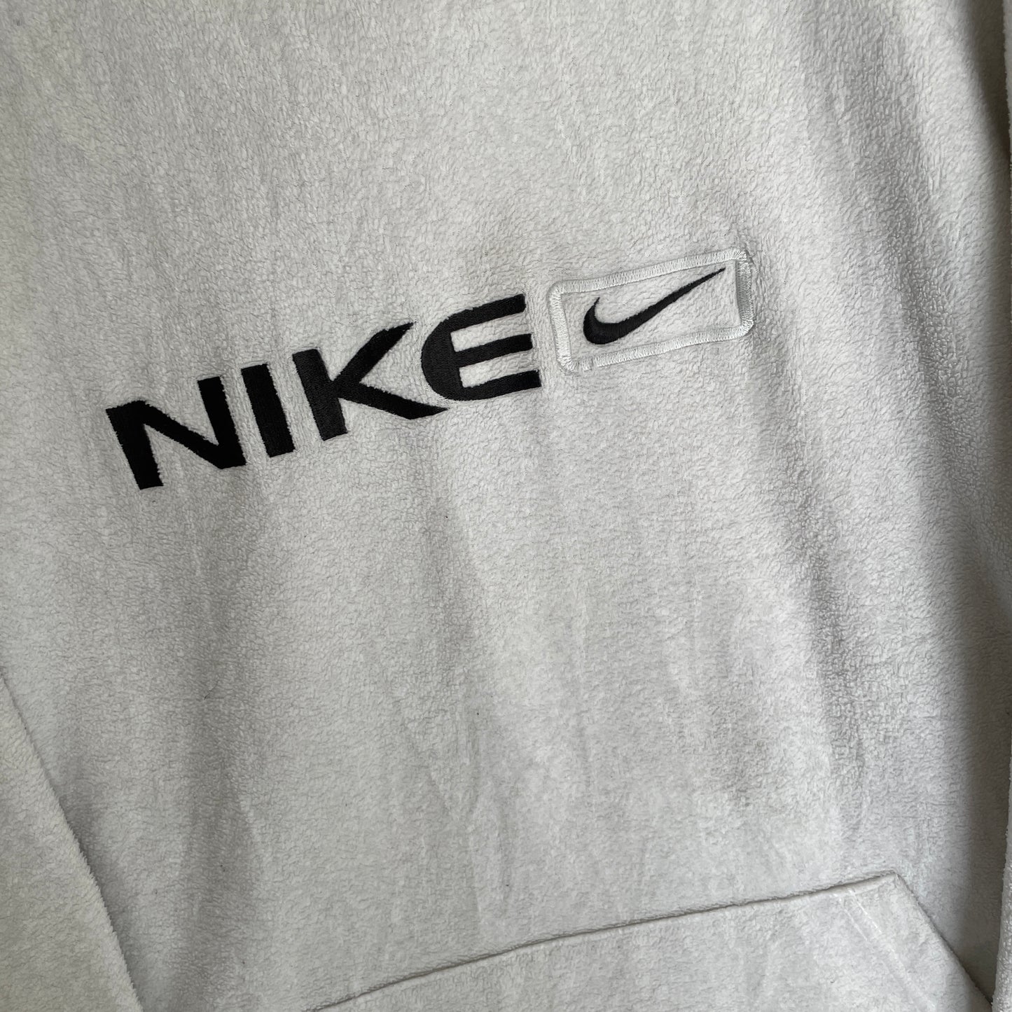 Hvid Nike Logo Fleece Hoodie