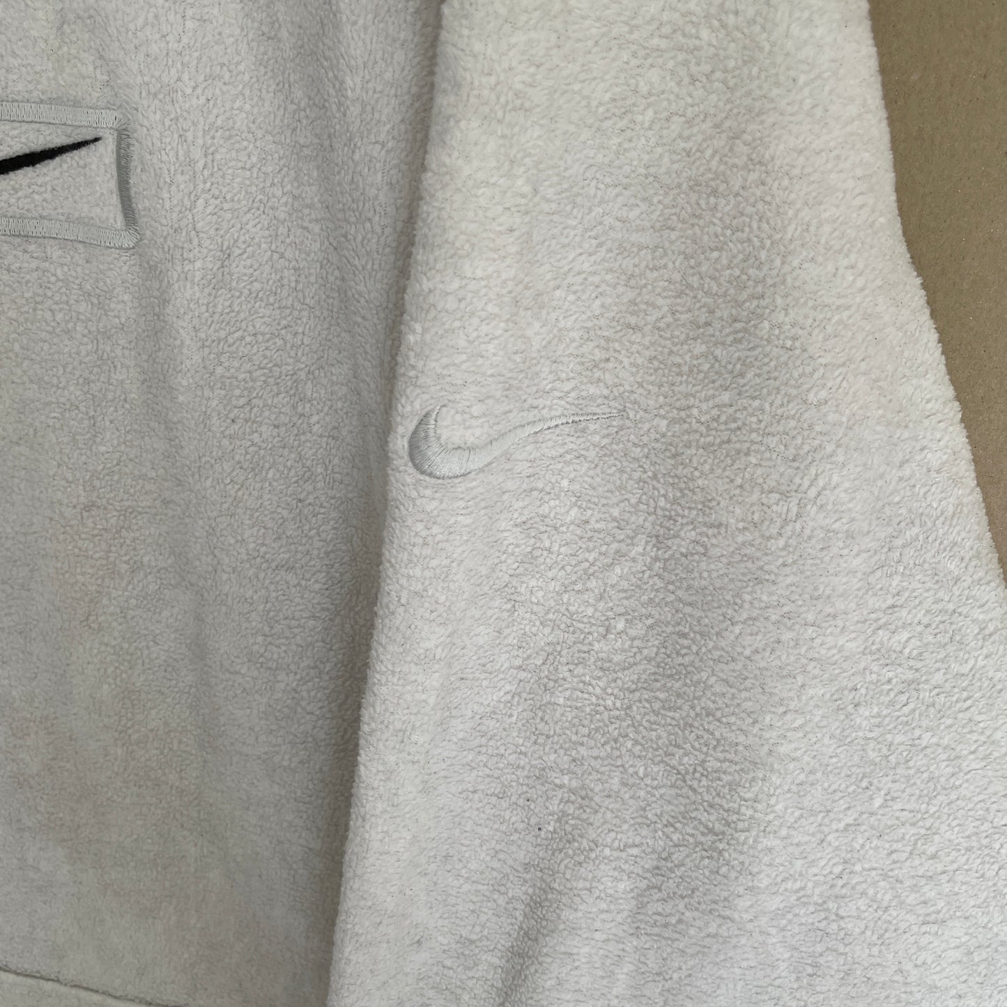 Hvid Nike Logo Fleece Hoodie