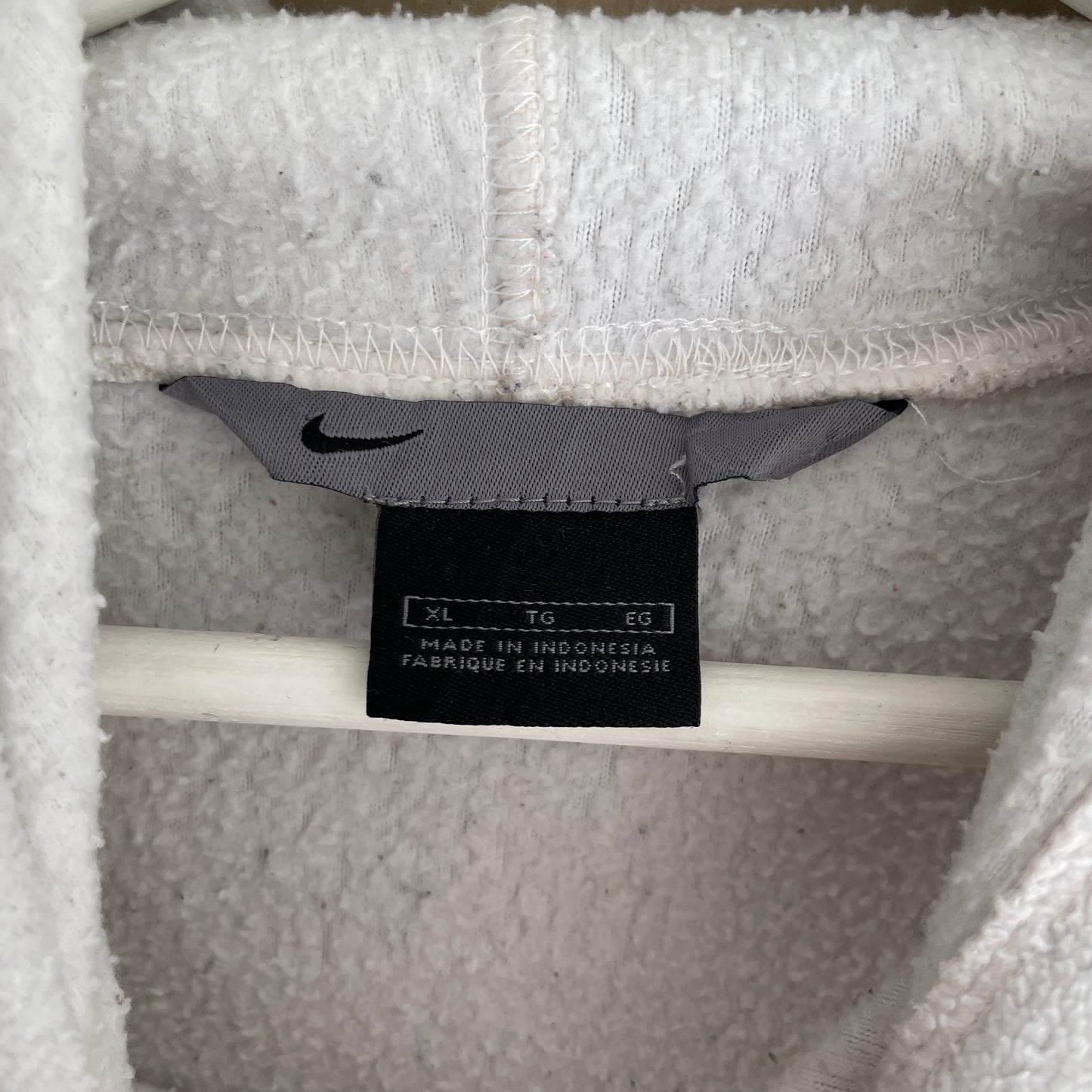 Hvid Nike Logo Fleece Hoodie