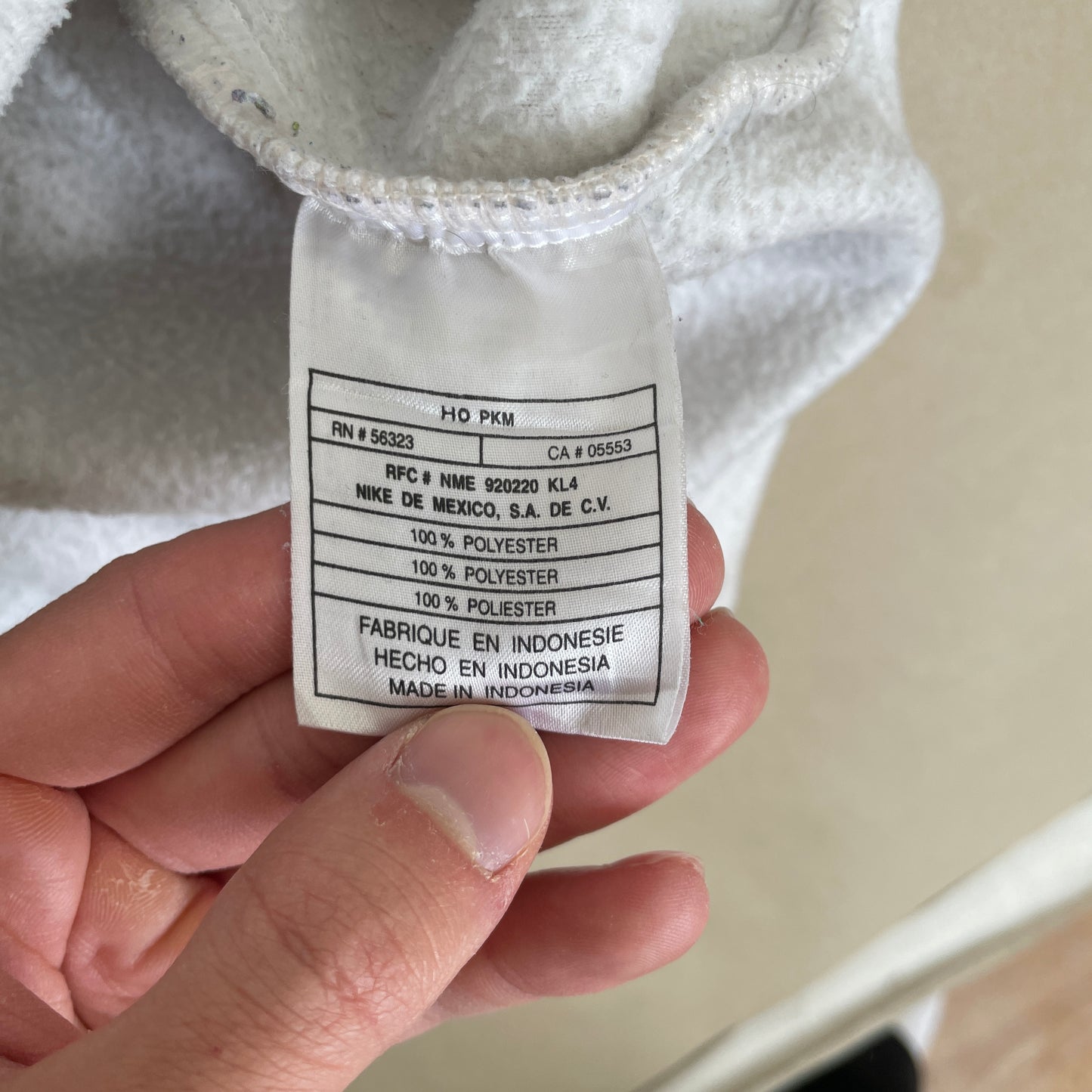 Hvid Nike Logo Fleece Hoodie