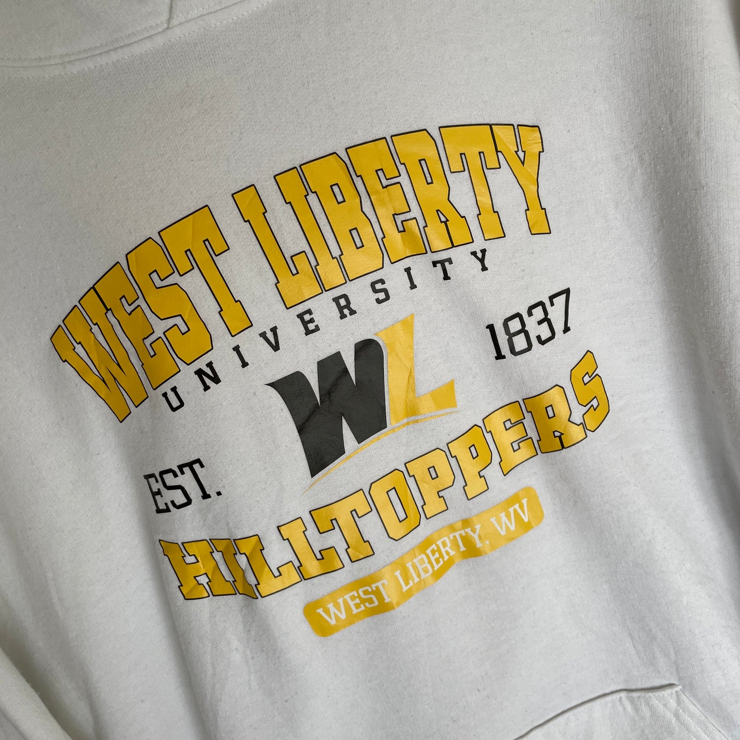 Hvid Vintage West Liberty Hilltoppers Hoodie