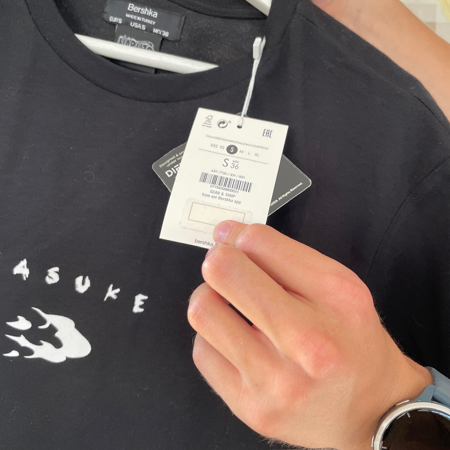 Sort Vintage "Naruto" T-Shirt