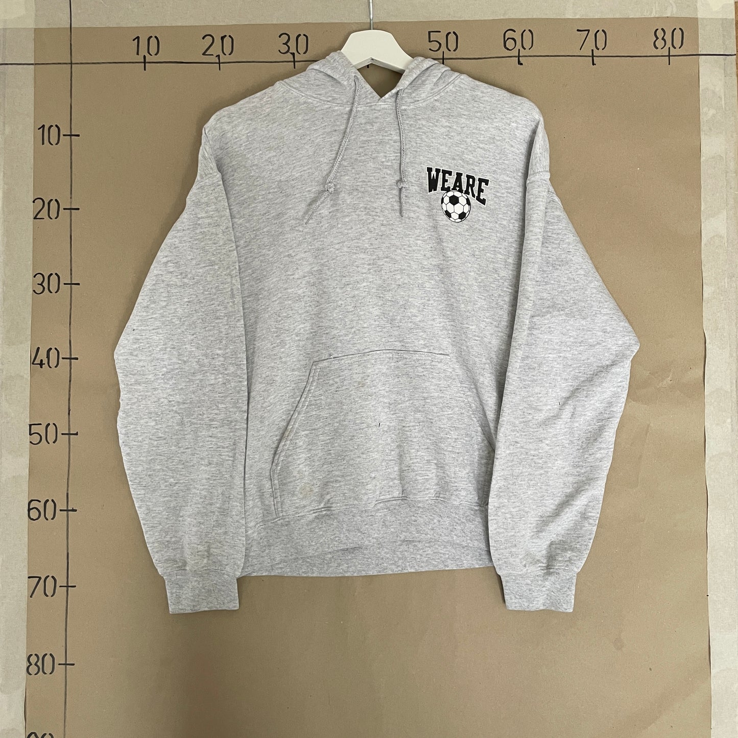 Grå Vintage We Are Soccer Hoodie