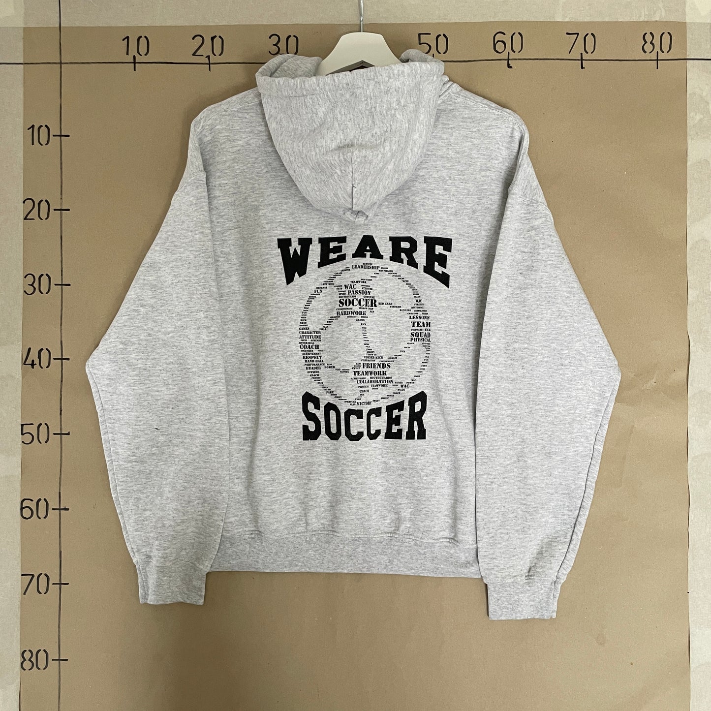 Grå Vintage We Are Soccer Hoodie