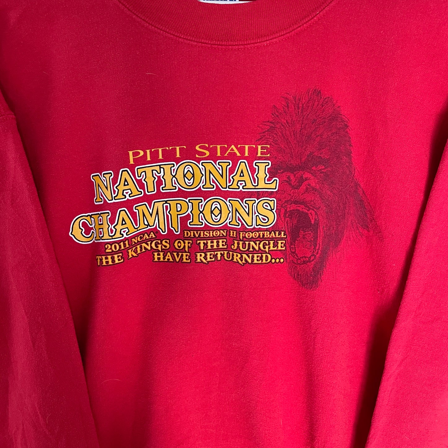 Rød Vintage Pitt State National Champions Sweatshirt