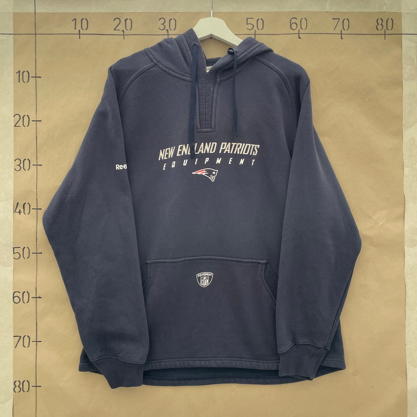 Mørkeblå Reebok New England Patriots Hoodie