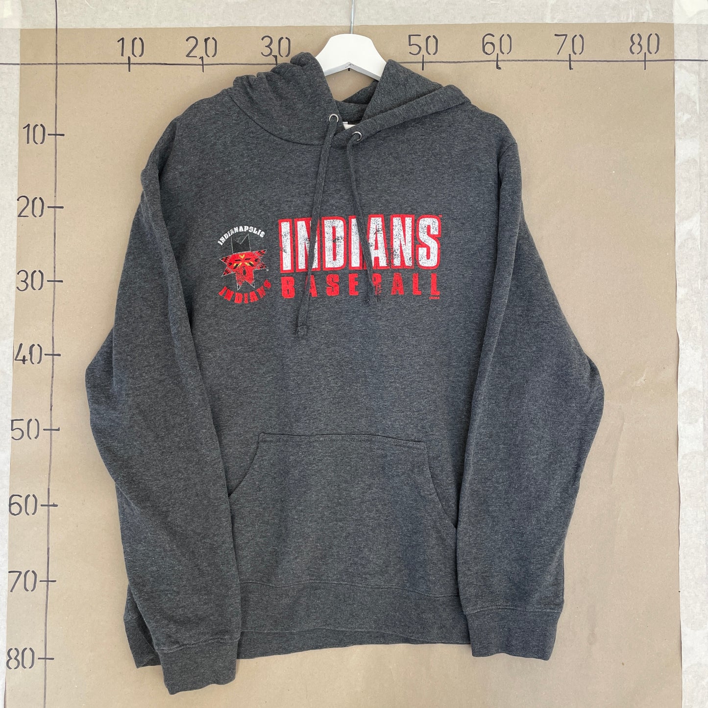 Grå Vintage MLB Indianapolis Indians Hoodie