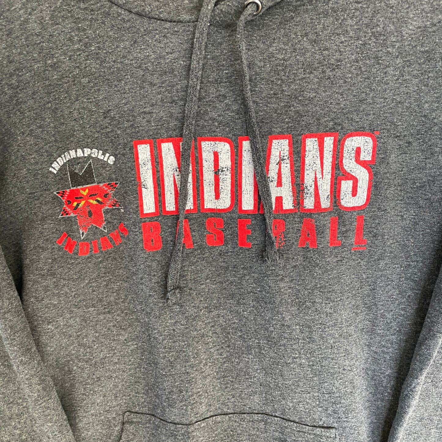Grå Vintage MLB Indianapolis Indians Hoodie