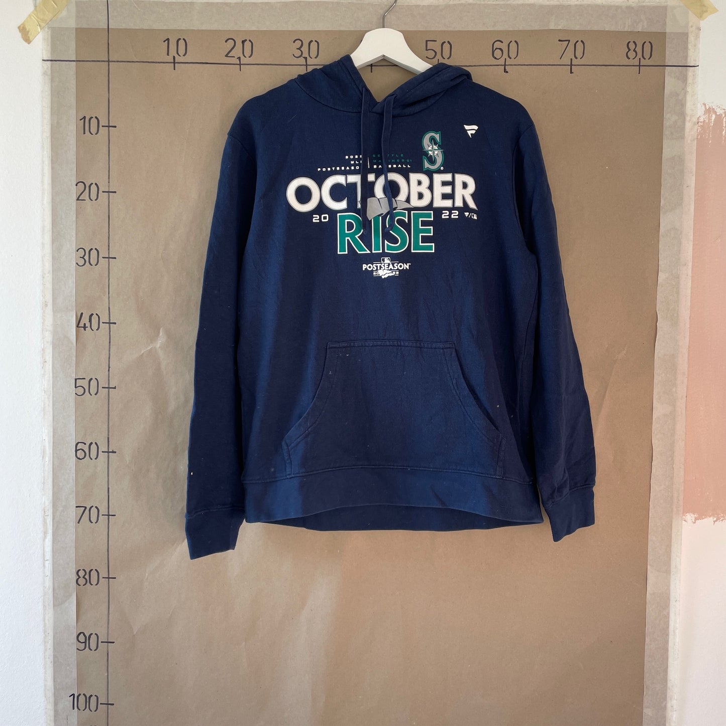 Mørkeblå Vintage Hoodie