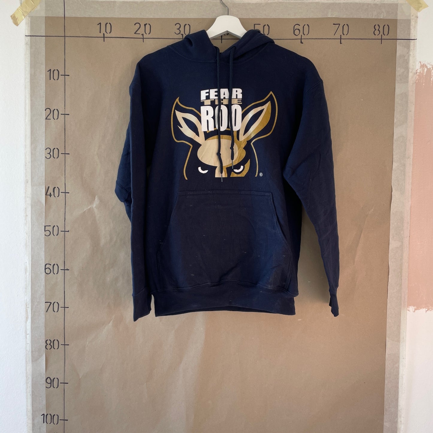 Mørkeblå Vintage Hoodie