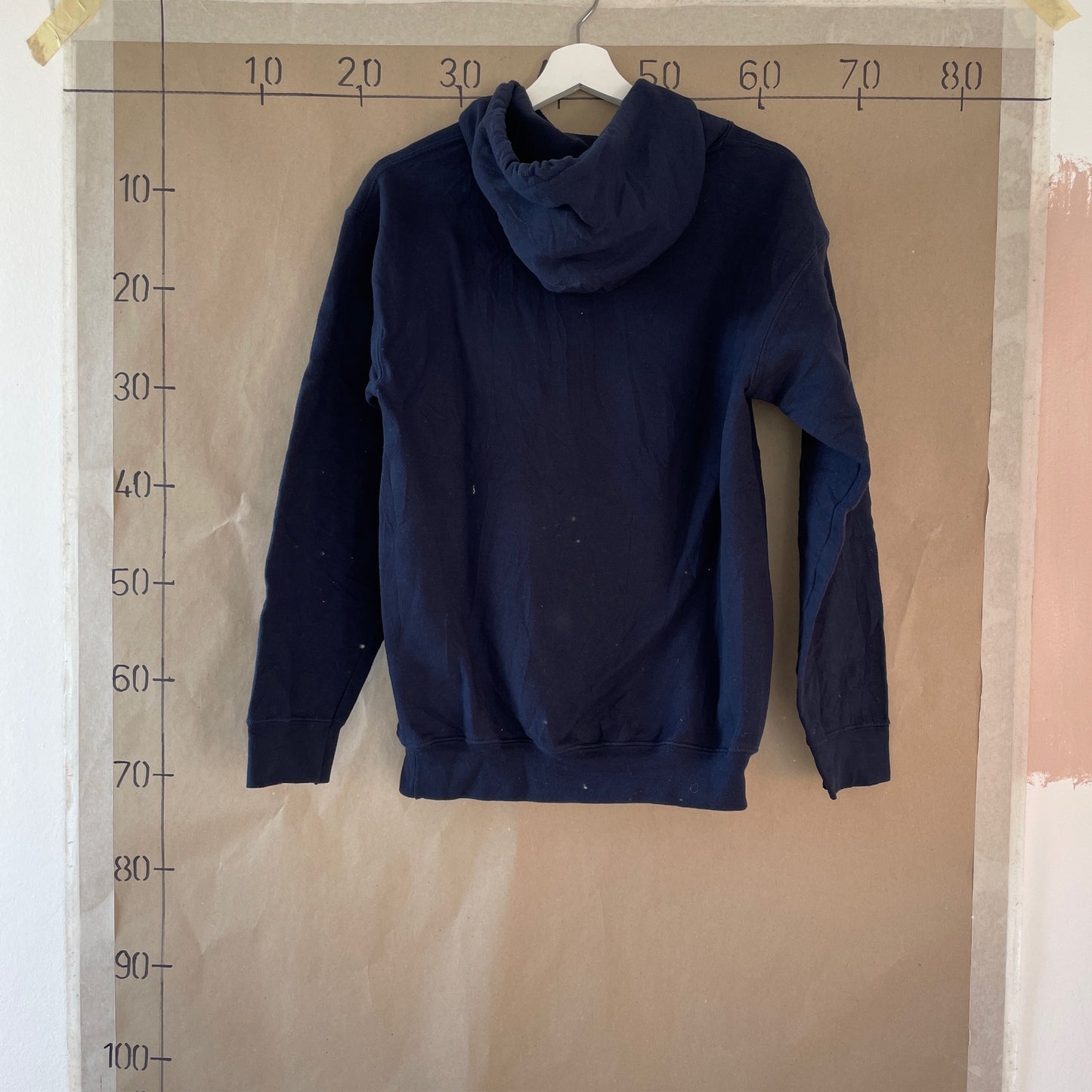 Mørkeblå Vintage Hoodie