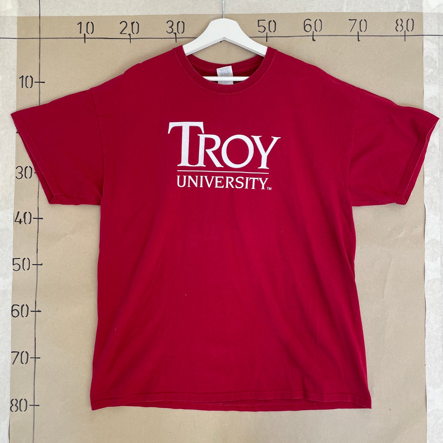 Rød Vintage Troy University T Shirt