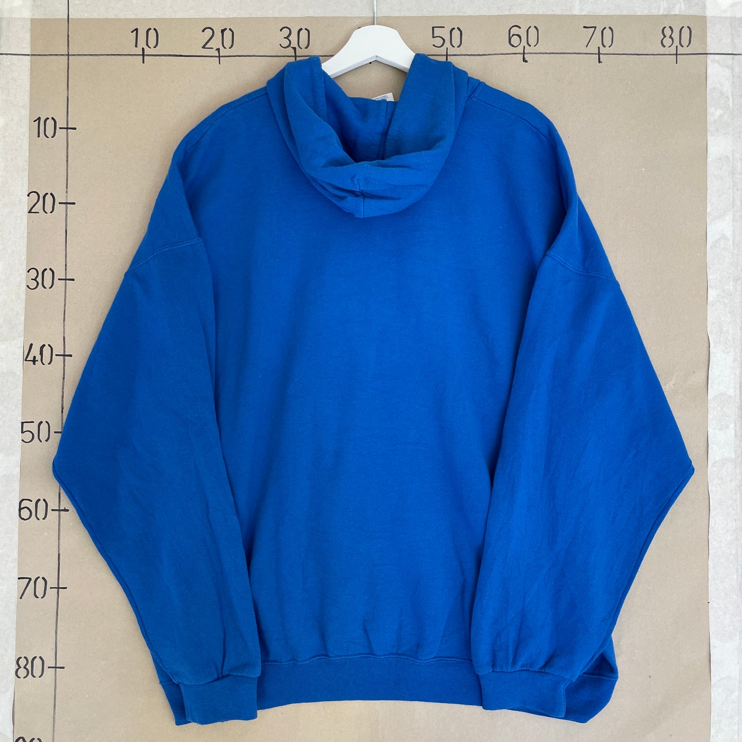 Blå Vintage Jerzees Central Basketball Hoodie