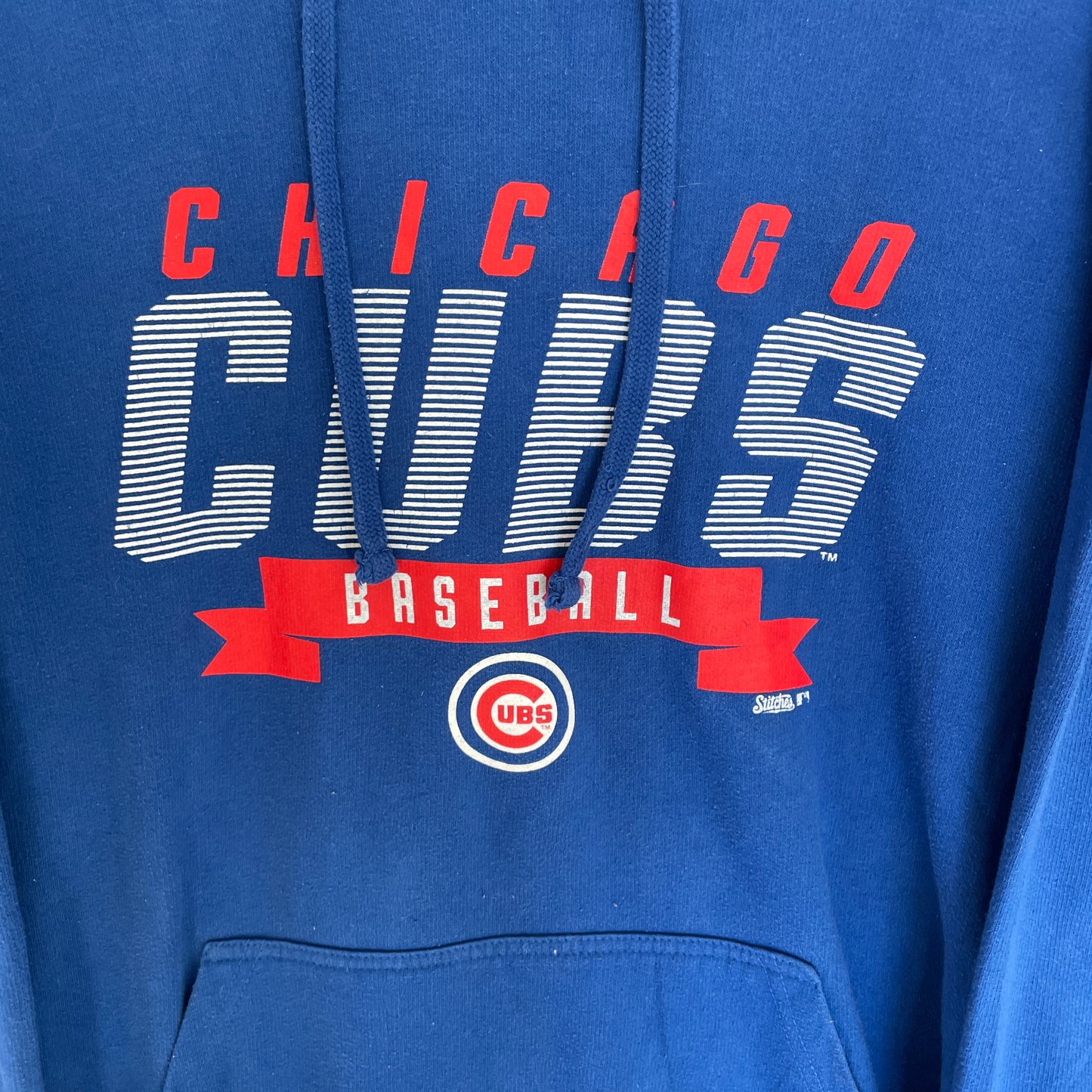 Blå Chicago Cubs Baseball Hoodie