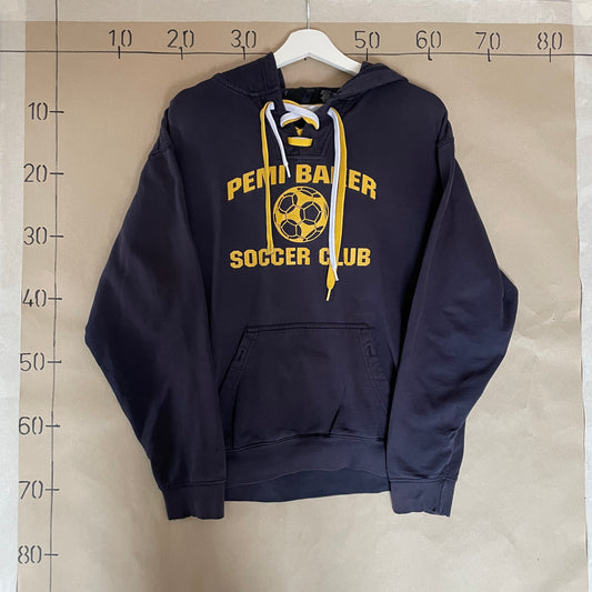 Blå Vintage Hockey Style Soccer Club Hoodie