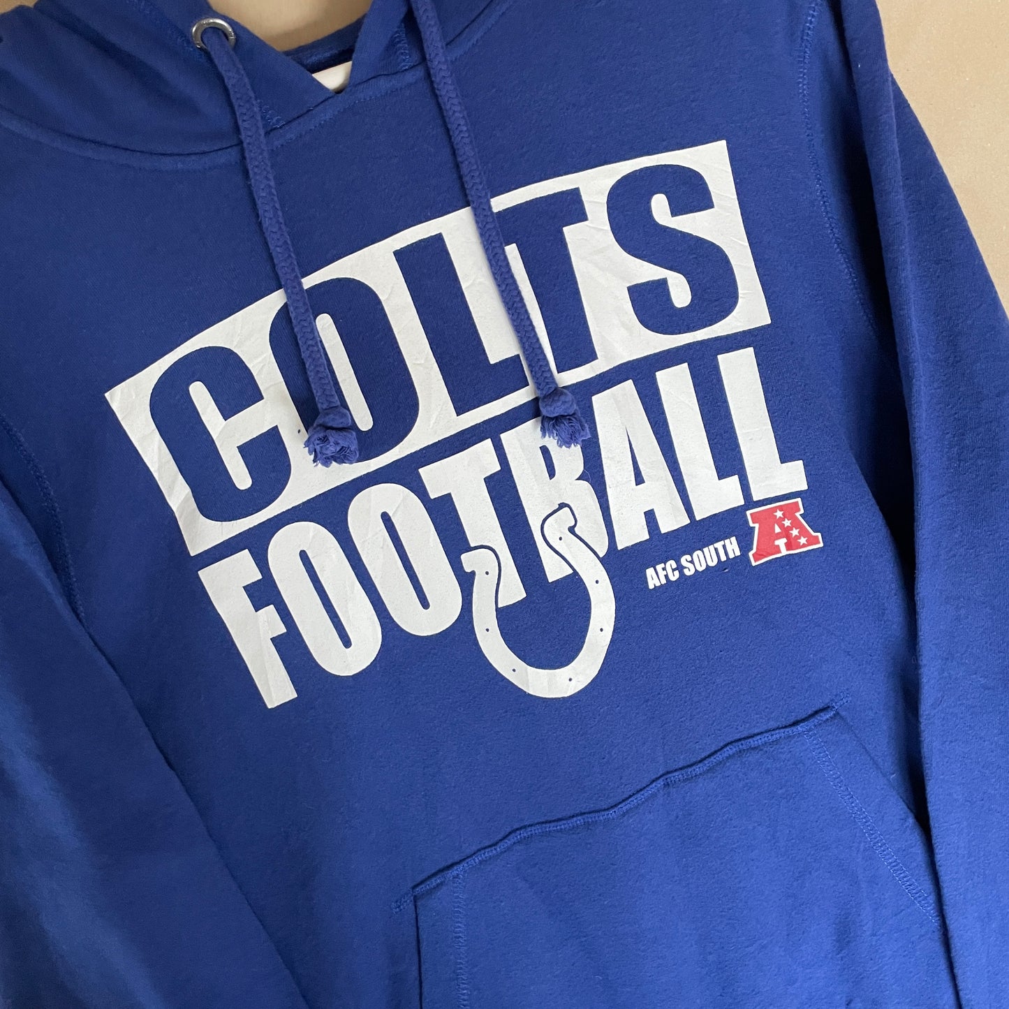 Blå Vintage Colts Football Hoodie