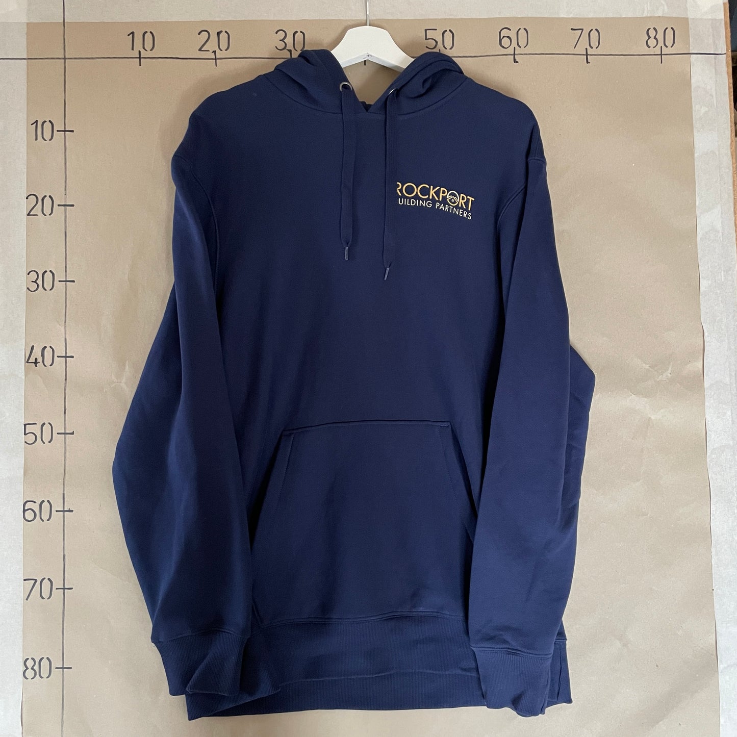 Blå Vintage Rockport Building Partners Hoodie