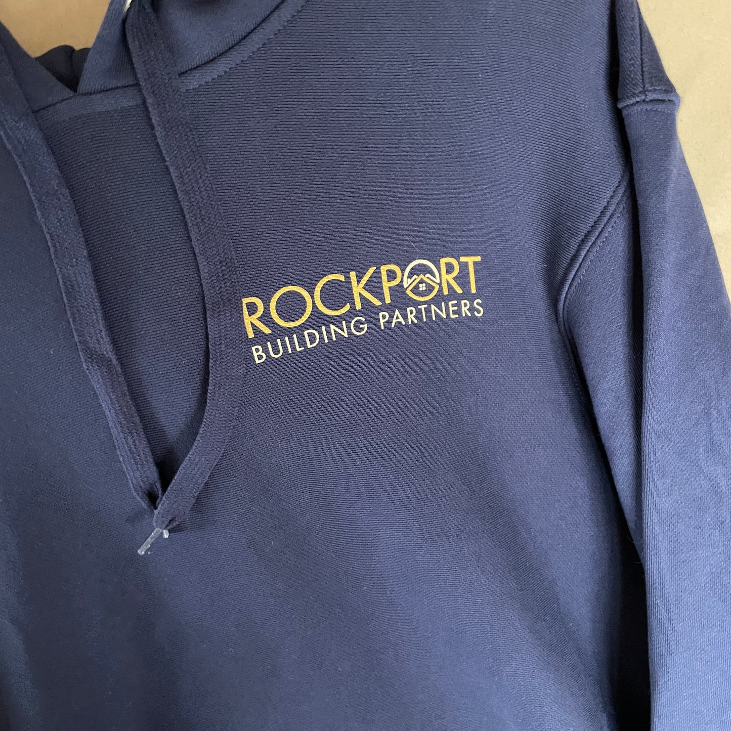 Blå Vintage Rockport Building Partners Hoodie