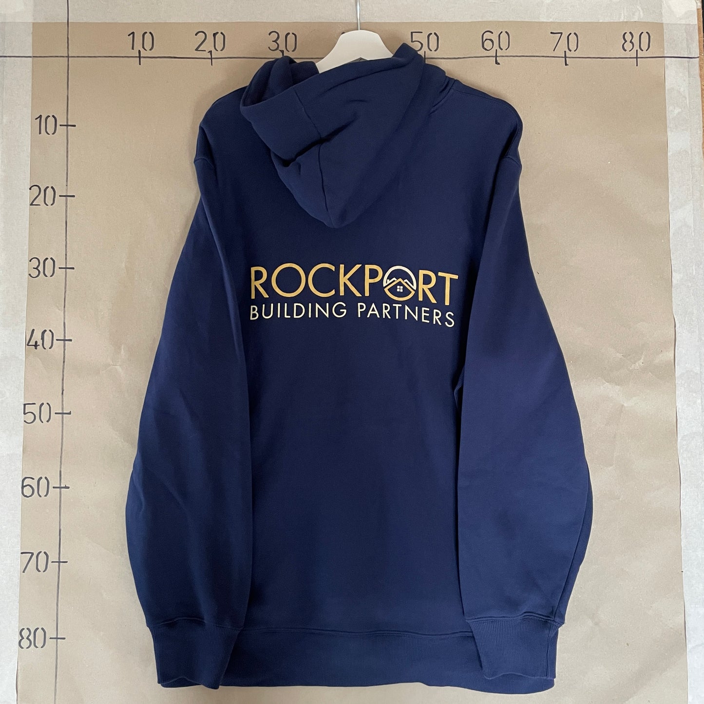 Blå Vintage Rockport Building Partners Hoodie