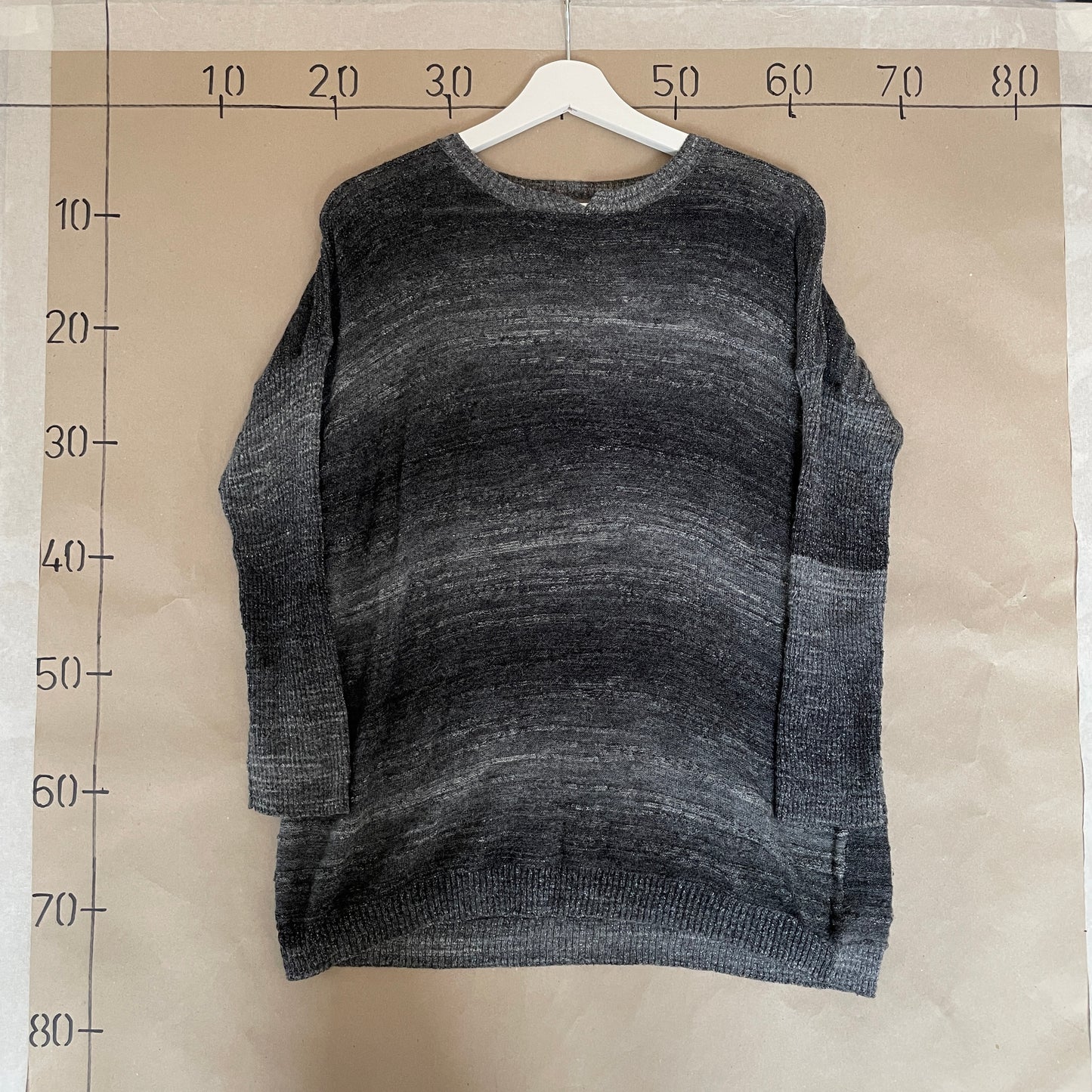 Grålig Mønstret Vintage Style Butler Sweatshirt