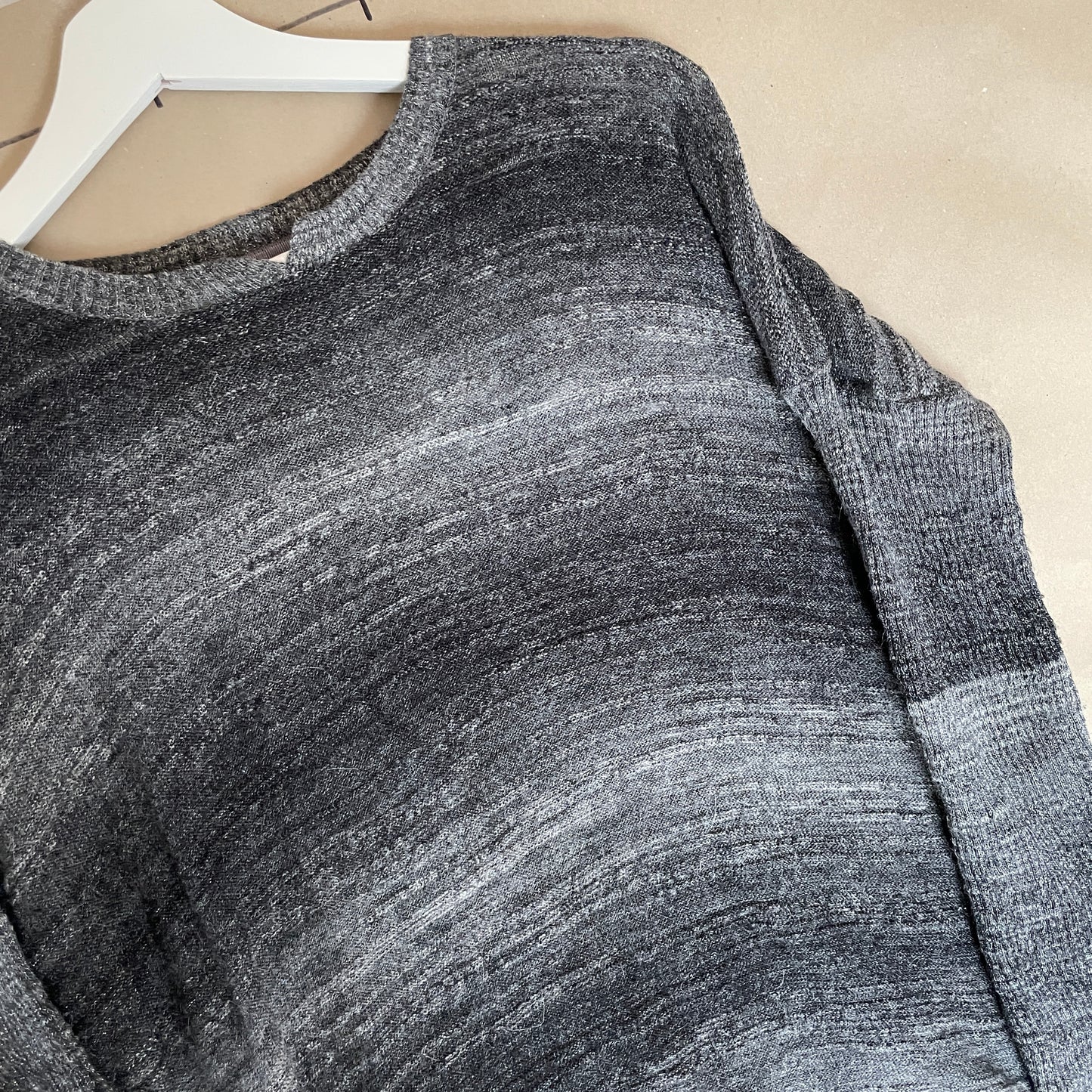 Grålig Mønstret Vintage Style Butler Sweatshirt