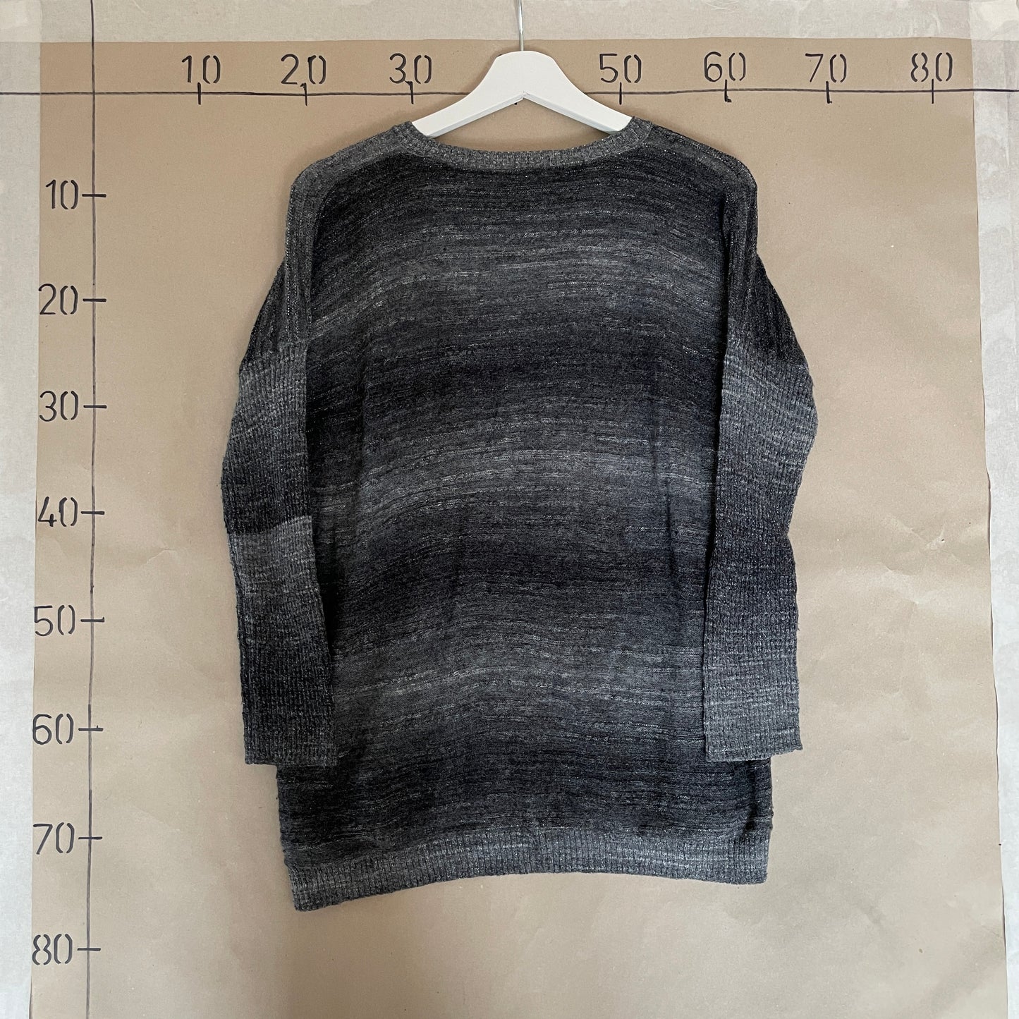 Grålig Mønstret Vintage Style Butler Sweatshirt