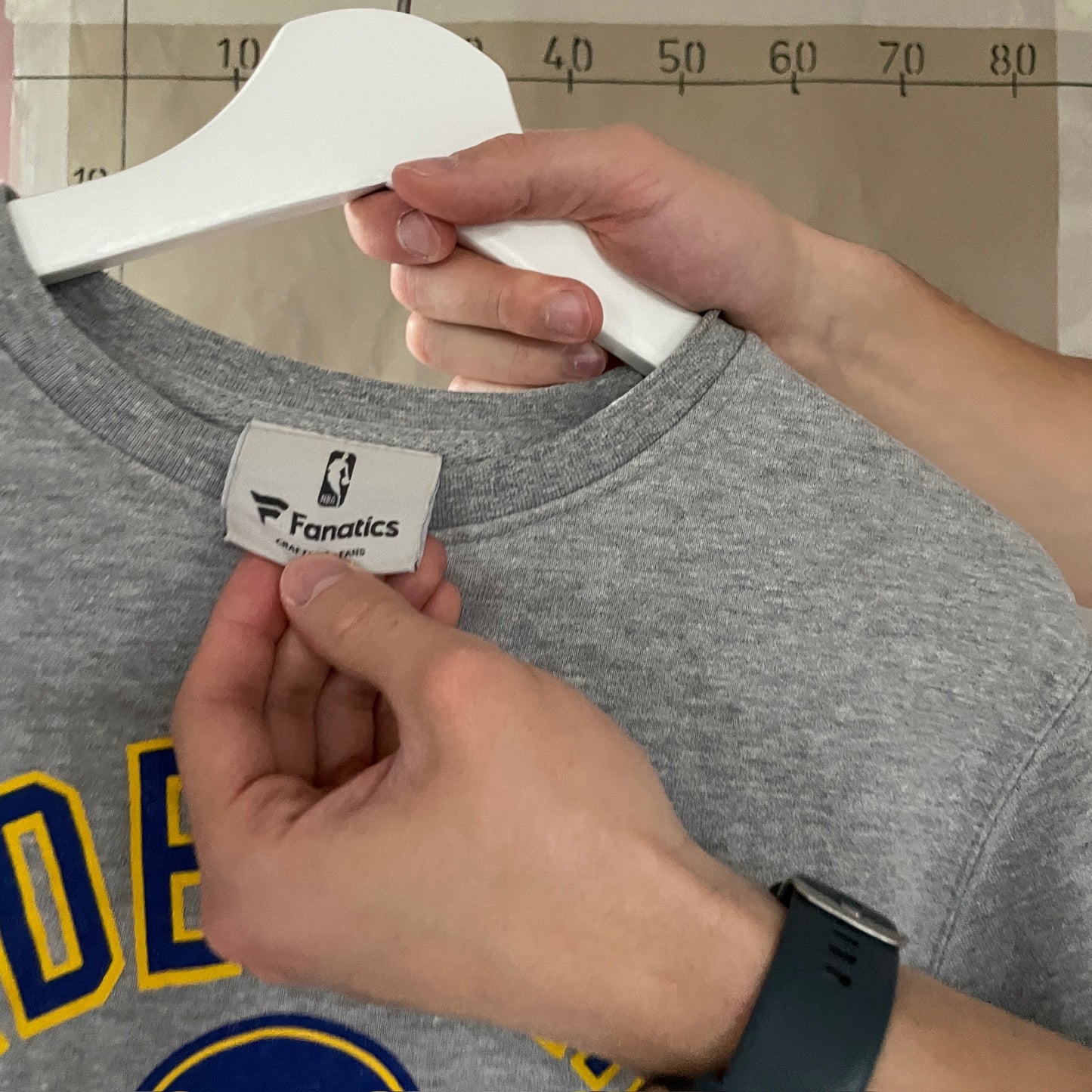 Grå Vintage NBA "Golden State Warriors" Sweatshirt