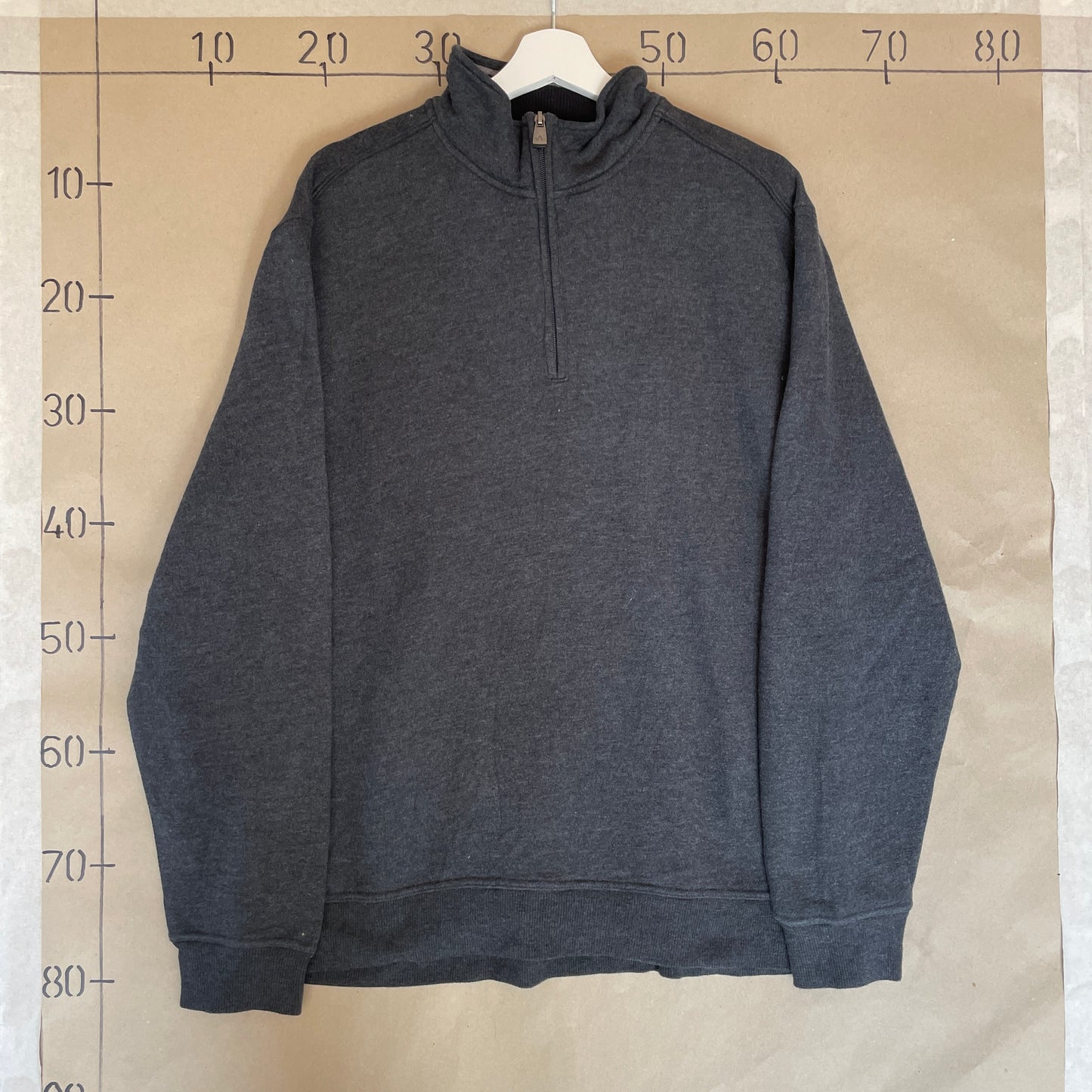 Grå Vintage 1/4 Zip Sweatshirt