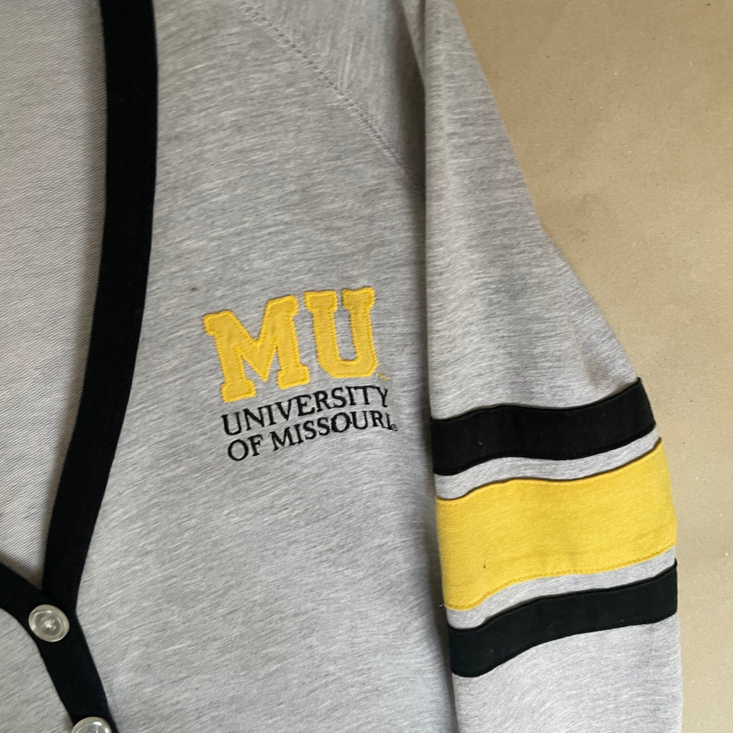 Grå & Multifarvet Vintage Mizzou Tiger Cardigan
