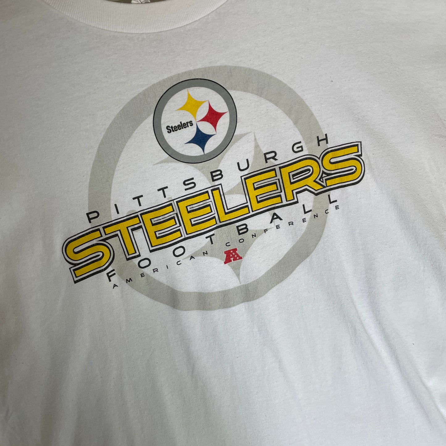 Hvid Vintage Pittsburgh Steelers T-Shirt