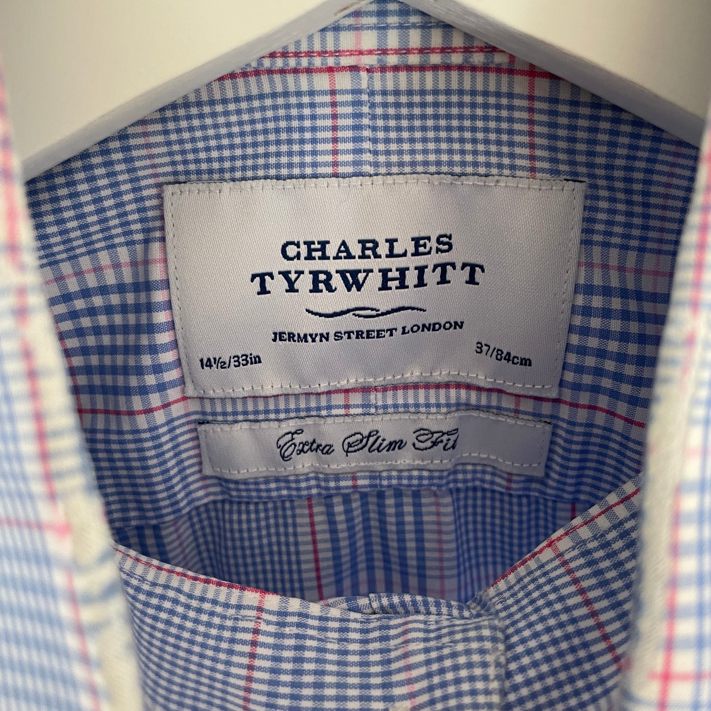 Blåternet Klassisk Charles Tyrwhitte Skjorte