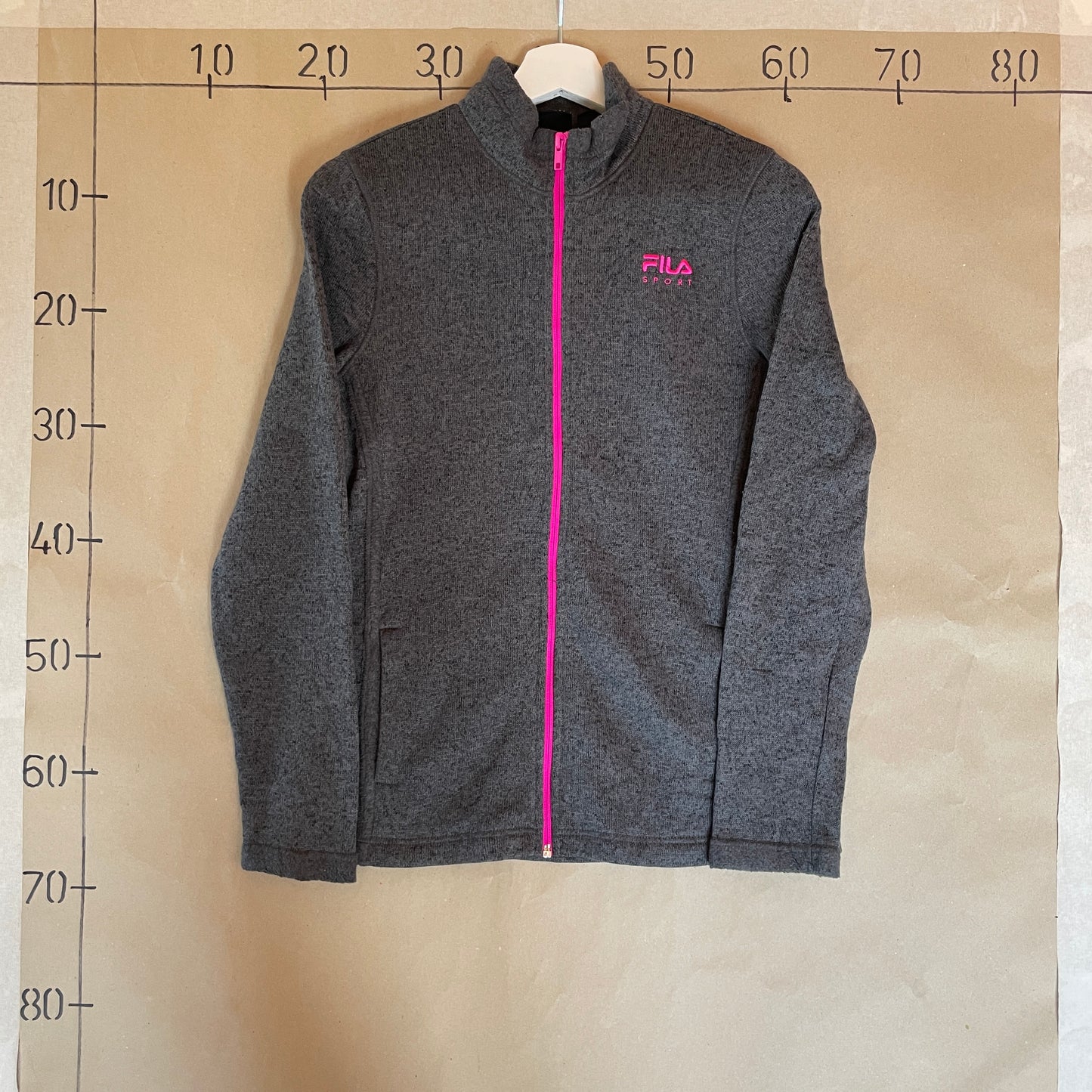 Grå & Pink Fila Sport Fleece Sweatshirt