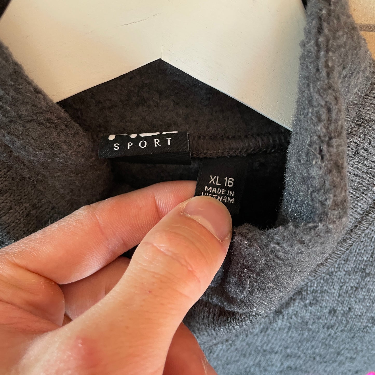 Grå & Pink Fila Sport Fleece Sweatshirt