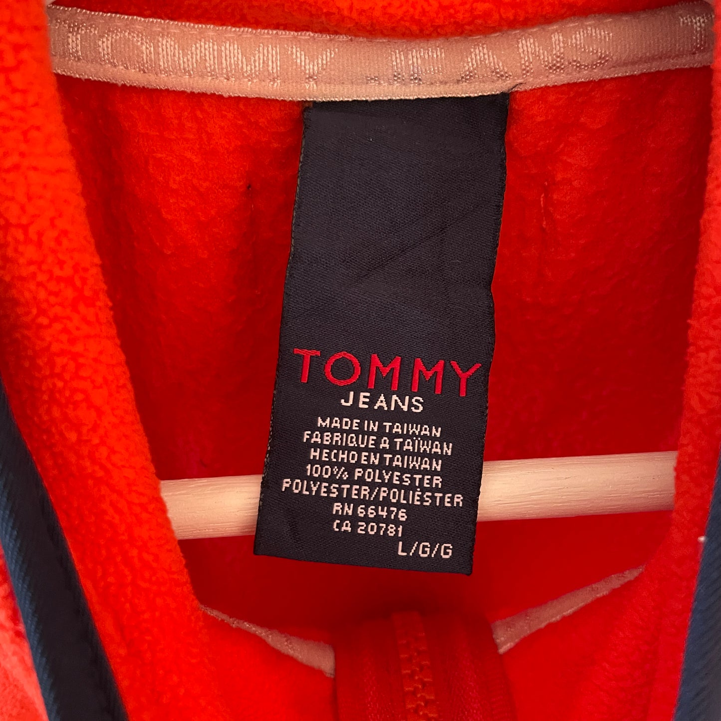 Rød Tommy Jeans Fleecevest