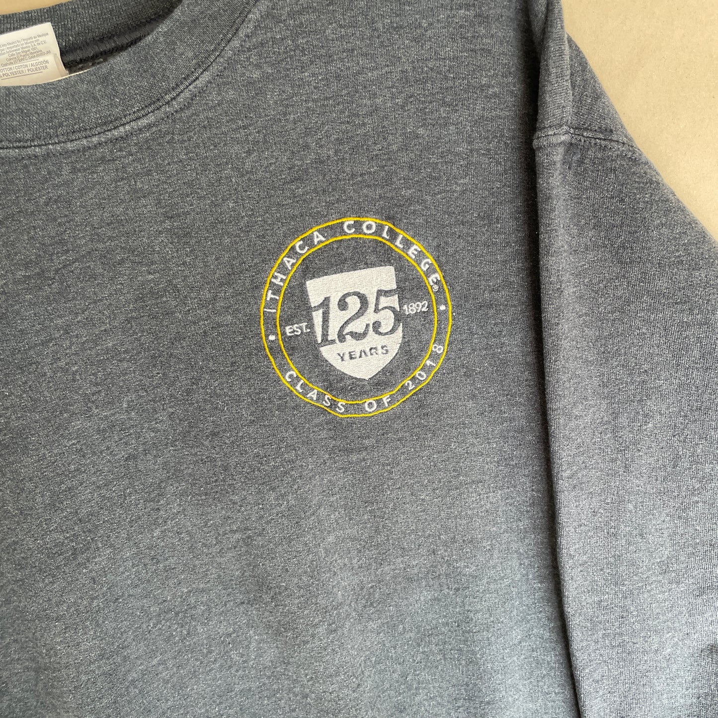 Grå Vintage Ithaca College Sweatshirt