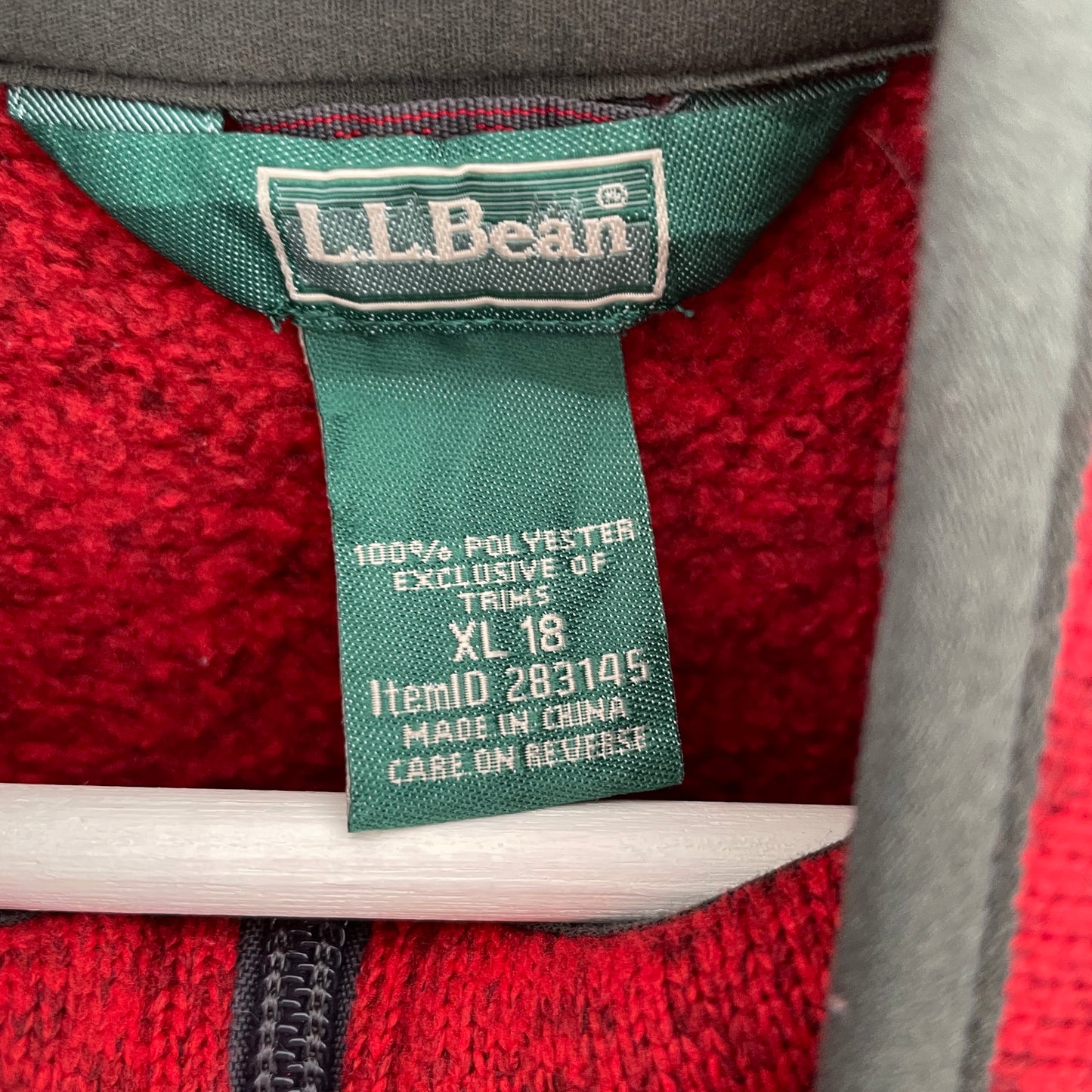 Rød Vintage L.L Bean Fleece Sweatshirt