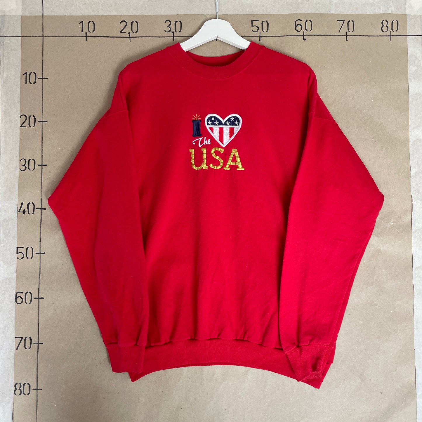 Rød Vintage I Love Usa Sweatshirt