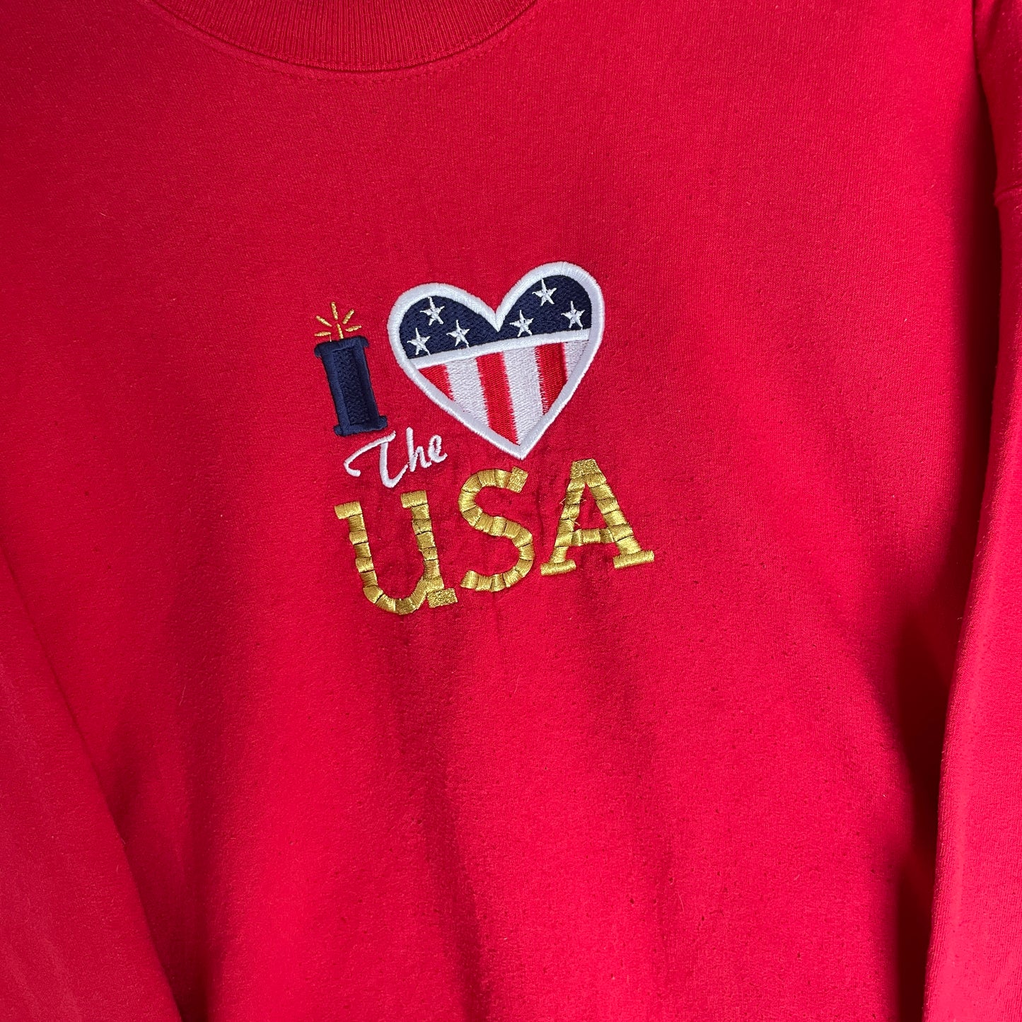 Rød Vintage I Love Usa Sweatshirt