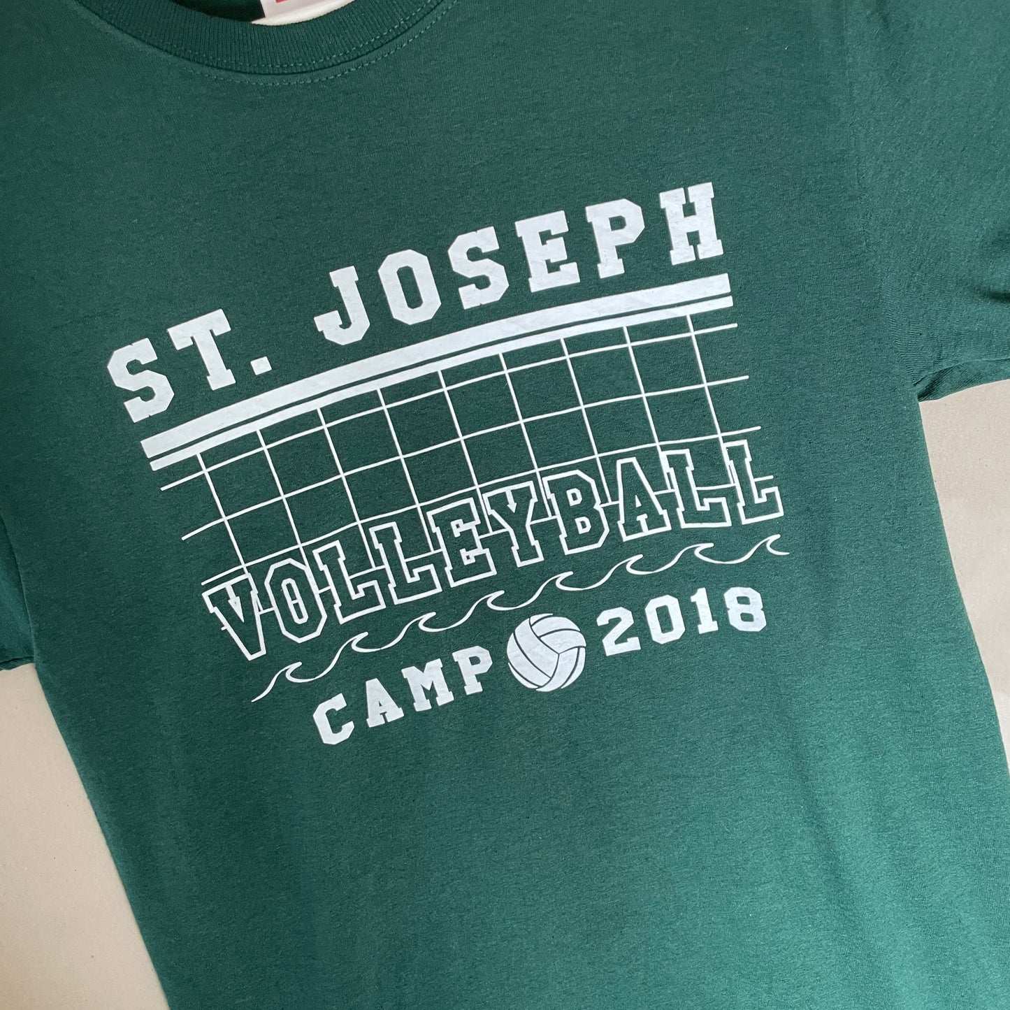 Grøn Vintage Volleyball T-Shirt