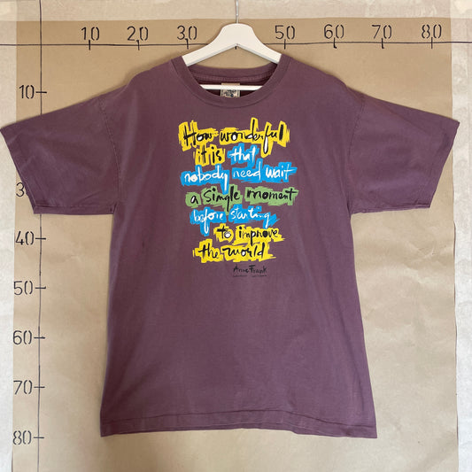 Støvlilla Vintage Anne Frank T-Shirt