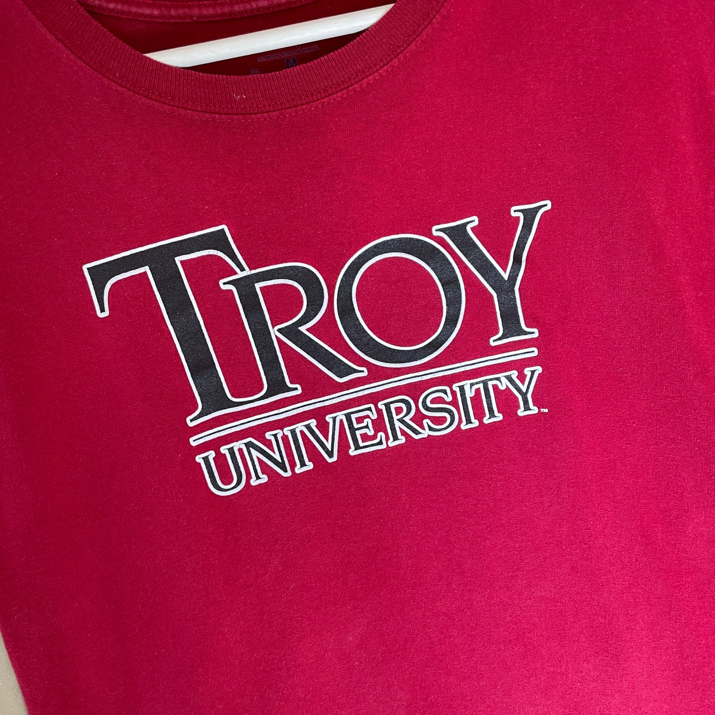 Rød Vintage Troy University T-Shirt