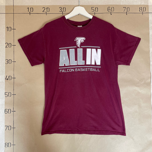 Bordeauxrød Vintage Basketball T-Shirt