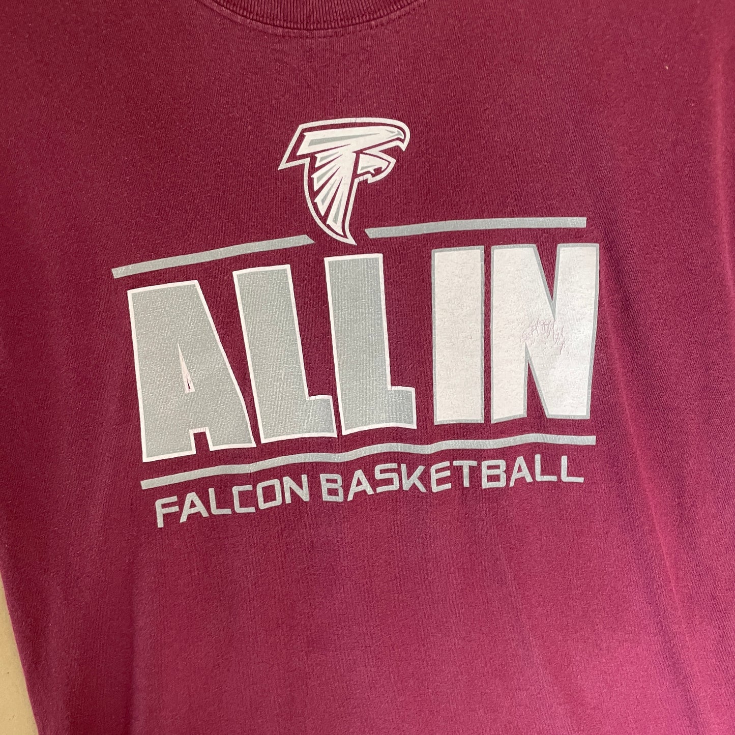 Bordeauxrød Vintage Basketball T-Shirt